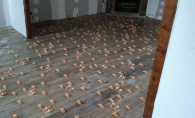 Pose de carrelage dans un séjour à Jarnac, Angoulême, Service Bati 17